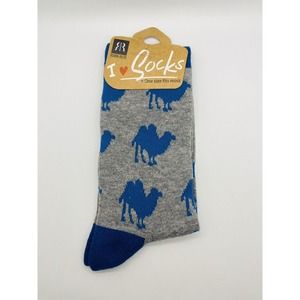 Robin Ruth Socks Adult, One Size Fits Most,Camel Gray Blue Crew Socks 1 Pair NWT